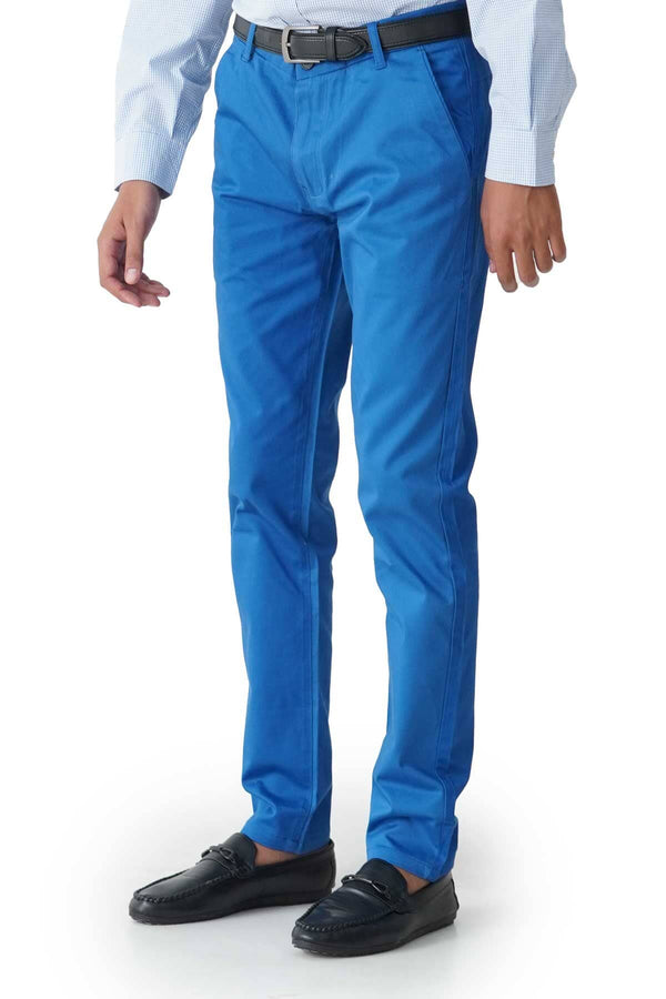 Elo Black List Men's Regular Fit Cotton Pants Blue