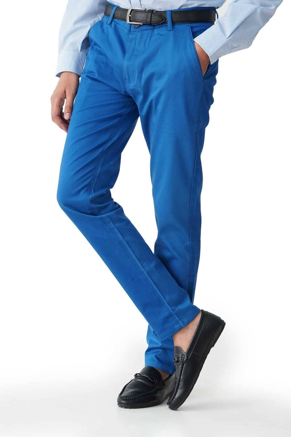 elo Black List Men's Regular Fit Cotton Pants Blue
