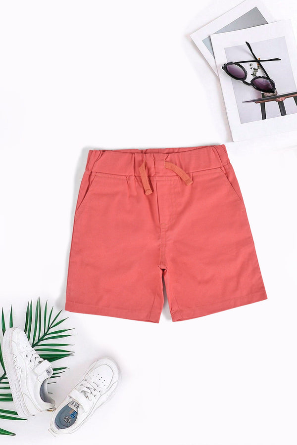 Elo BS Boy's Premium Cotton Shorts Coral