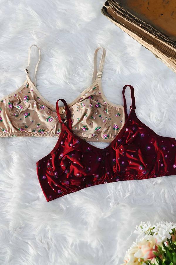 Elo Capri Women's Floral Printed Bra Skin