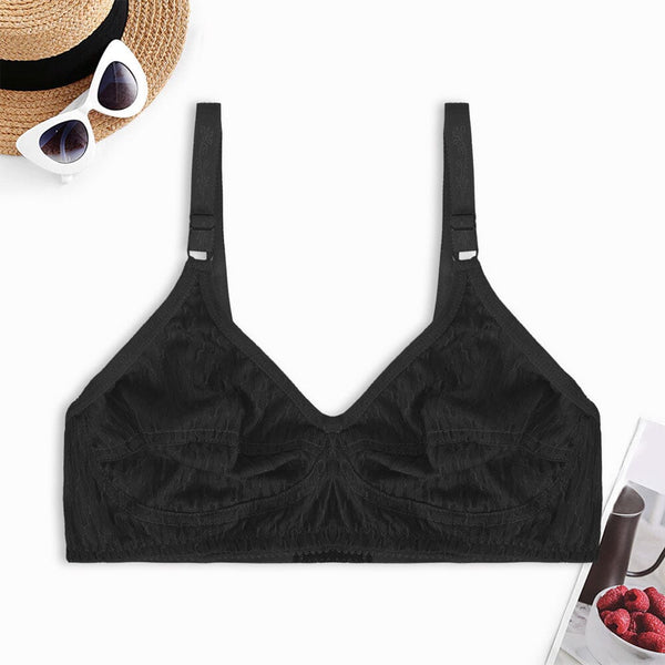 elo Capri Women's Textured Basic Bra Black