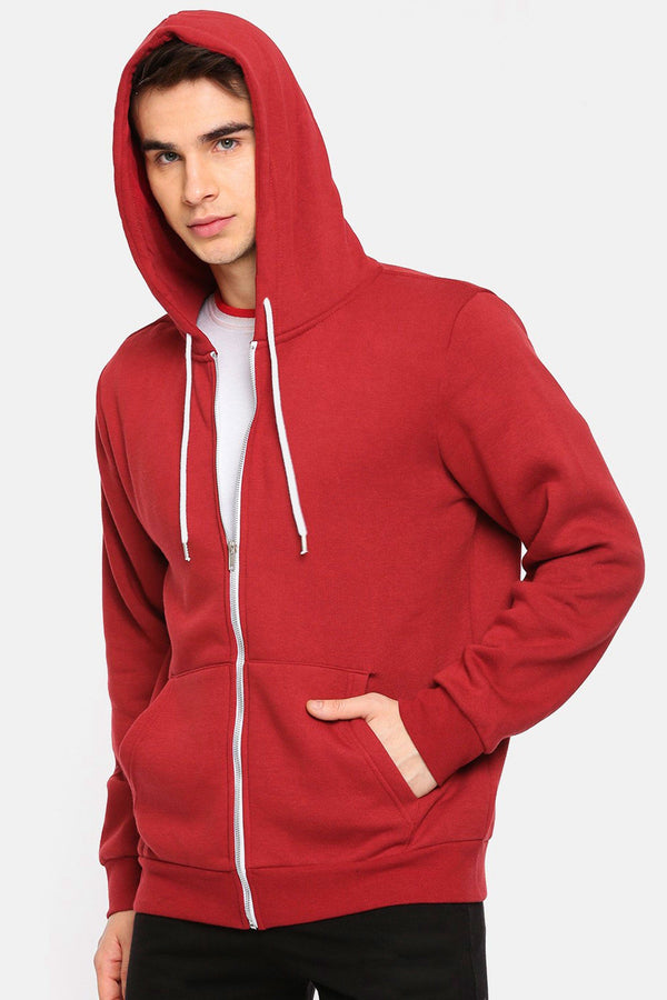 Elo Ckh Men's Zipper Fleece Hoodie Red