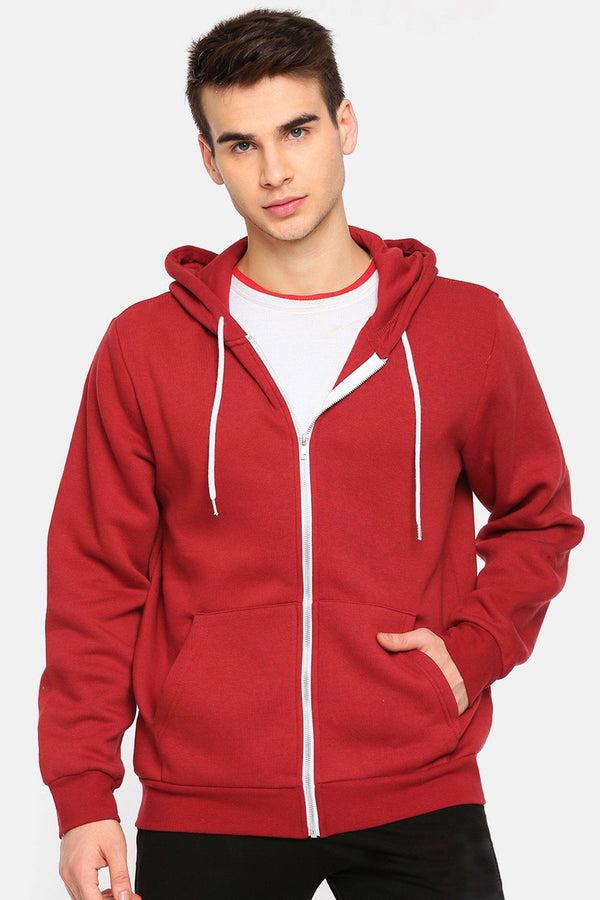 elo Ckh Men's Zipper Fleece Hoodie Red