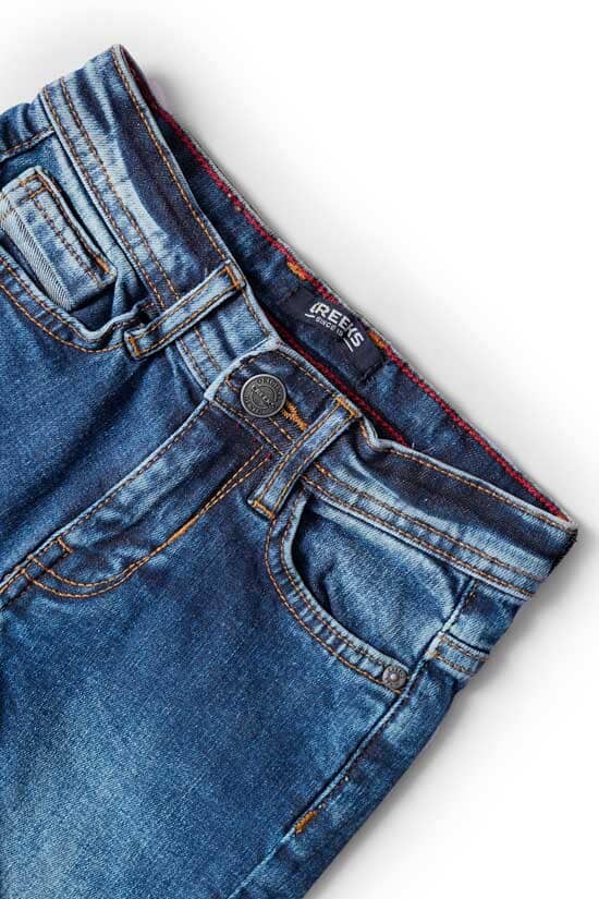 Elo CRK Boy's Folded Bottom Denim Shorts Blue