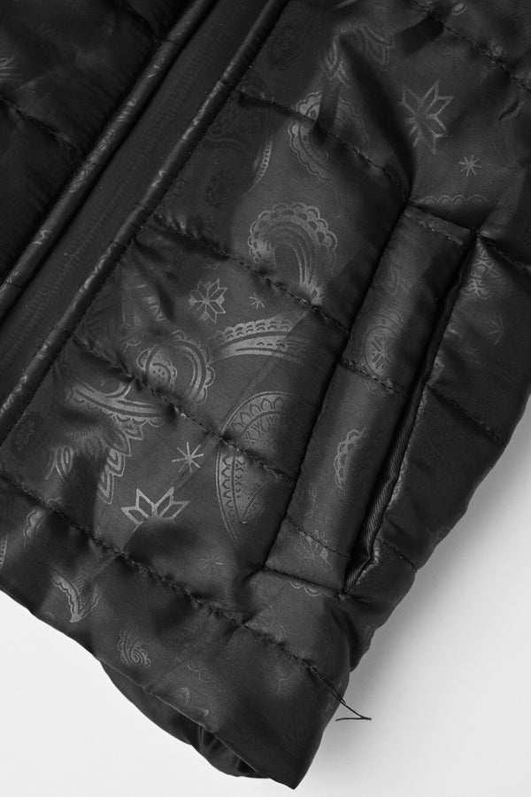 Elo Cut Label Boy's Textured Puffer Jacket Black