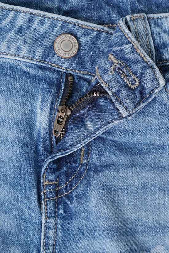 Elo Cut Label Girl's Acid Washed Denim Shorts Blue