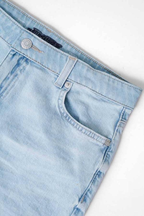 Elo Cut Label Girl's Distressed Denim Shorts Sky