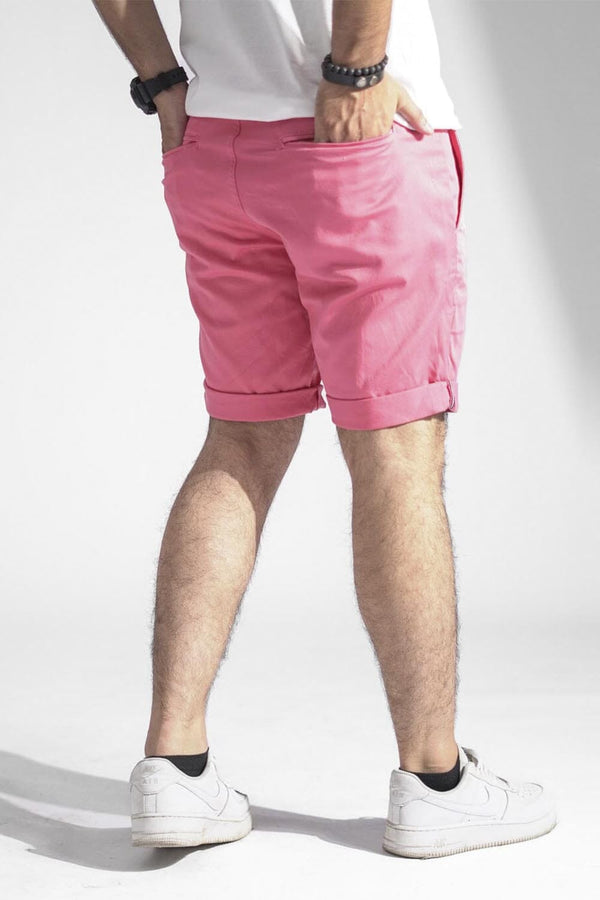 Elo Cut Label Men's Classic Twill Shorts Baby Pink