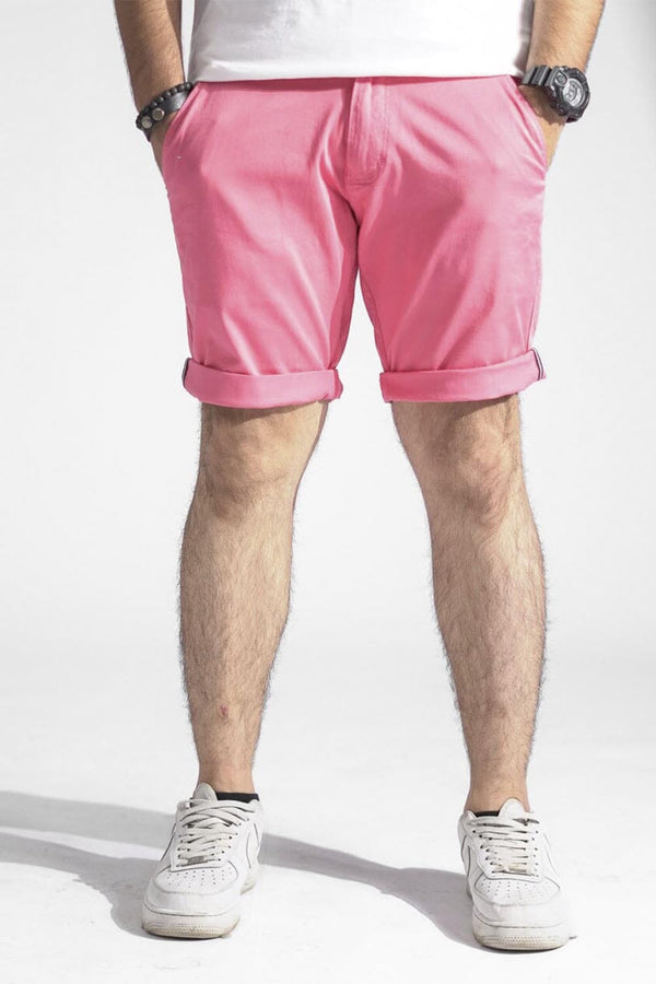 elo Cut Label Men's Classic Twill Shorts Baby Pink