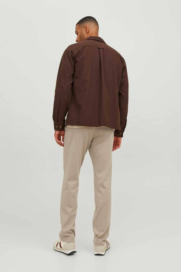 Elo Cut Label Men's Straight Fit Chino Pants Beige