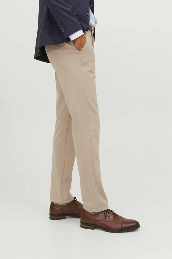 Elo Cut Label Men's Straight Fit Chino Pants Beige