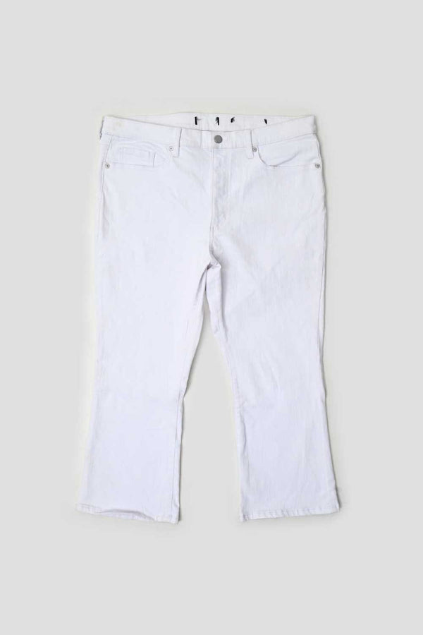 elo Cut Label Women's Flared Bottom Denim White