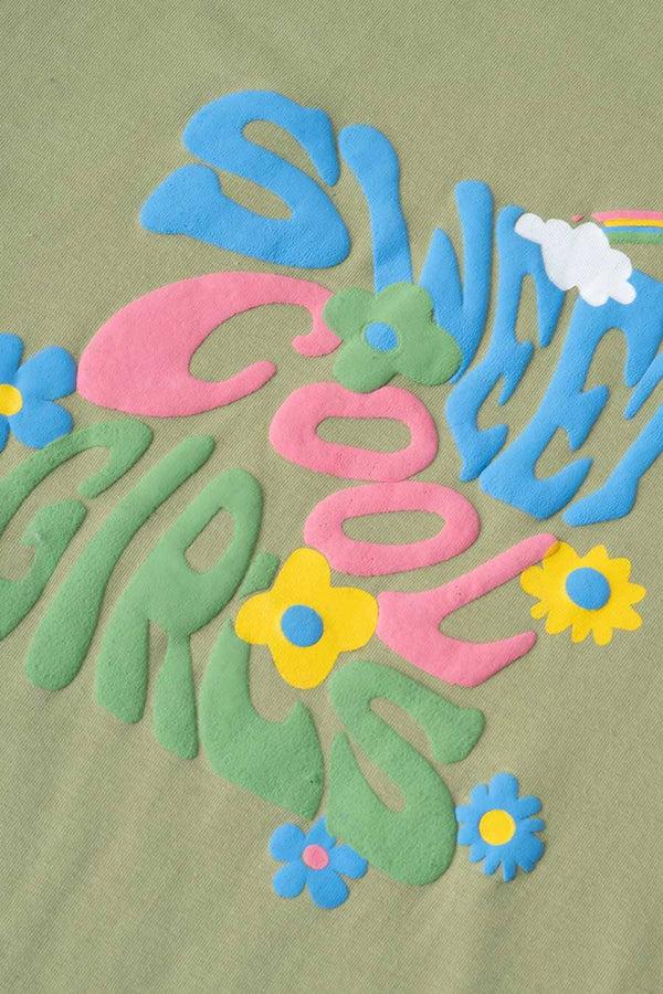 Elo Cutie Girl's Puff Print Tee Shirt Mint Green