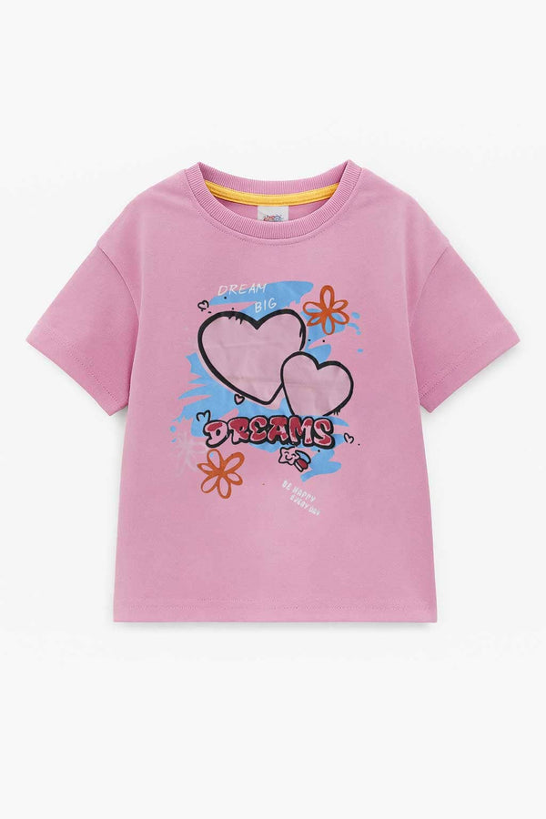 Elo Cutie Kid's Dreams Printed Tee Shirt Cream