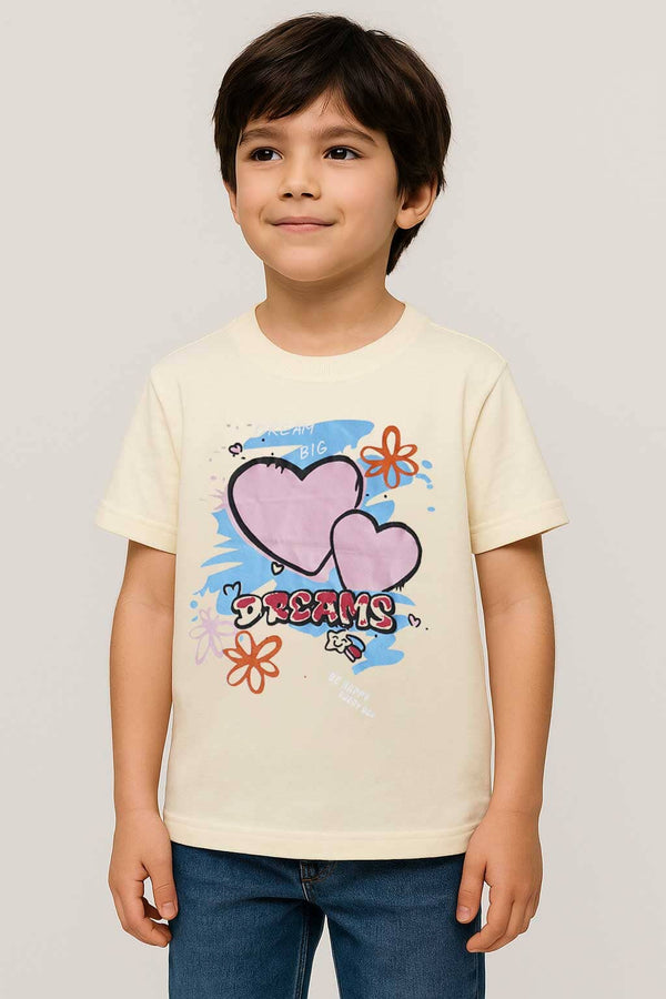 elo Cutie Kid's Dreams Printed Tee Shirt Cream