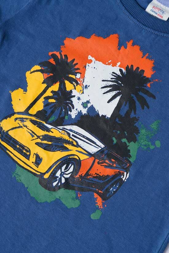 Elo Cutie Kid's Printed Tee Shirt Beige