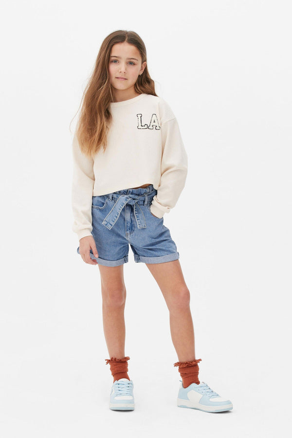 Elo Denim Co Girl's Denim Shorts Sky