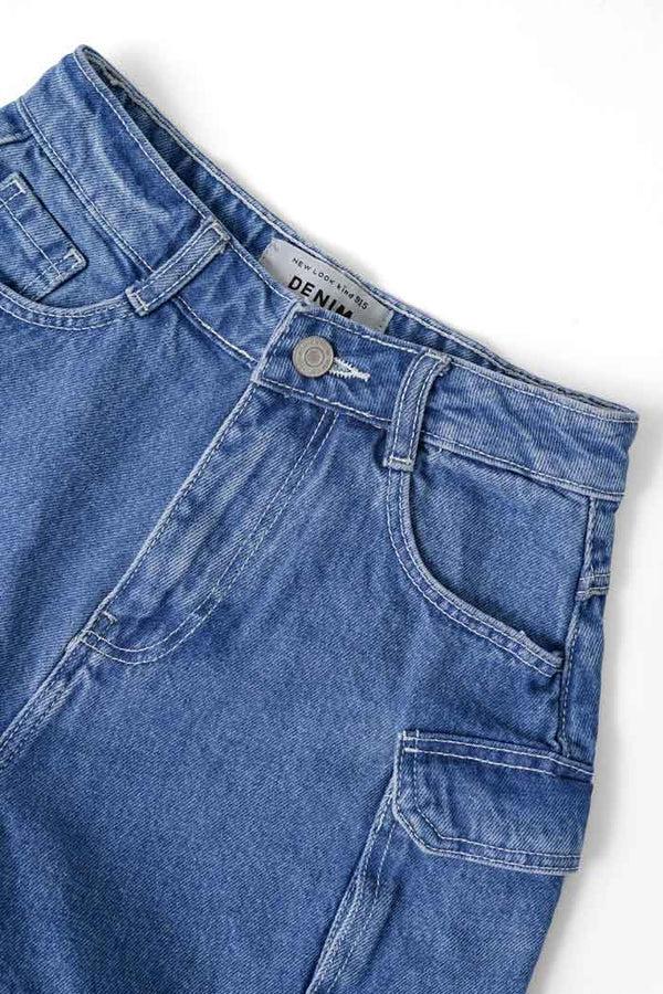 Elo DNM Boy's Cargo Denim Shorts Blue
