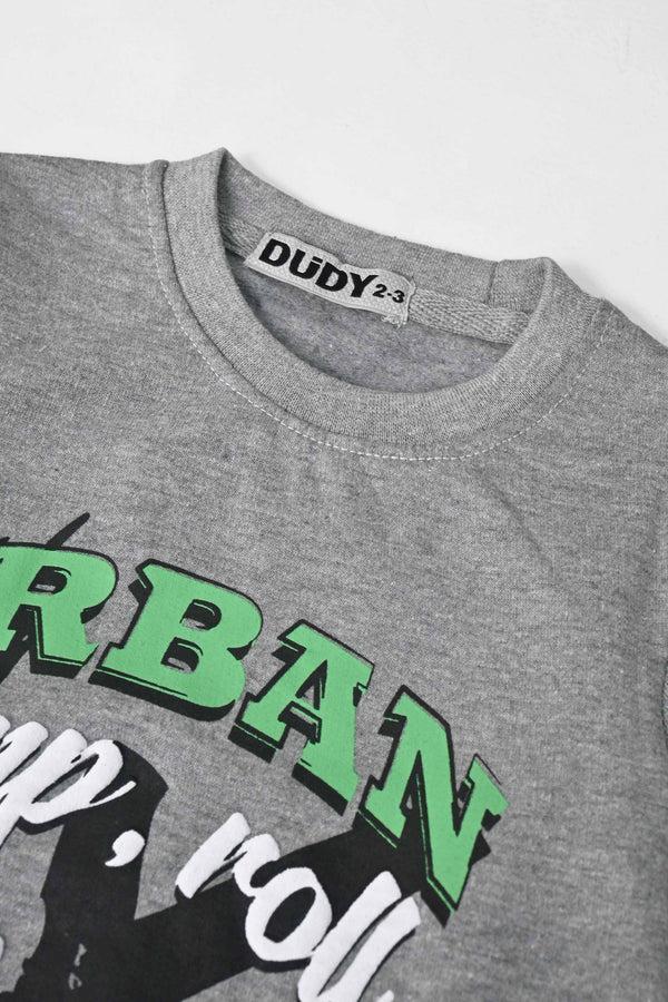 Elo Dudy Kid's Jump Roll & Fun Printed Twin Set Grey