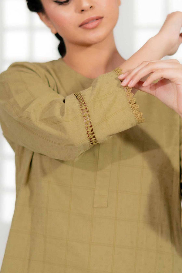 Elo East West Women’s 2 Pcs Stitched Suit Olive