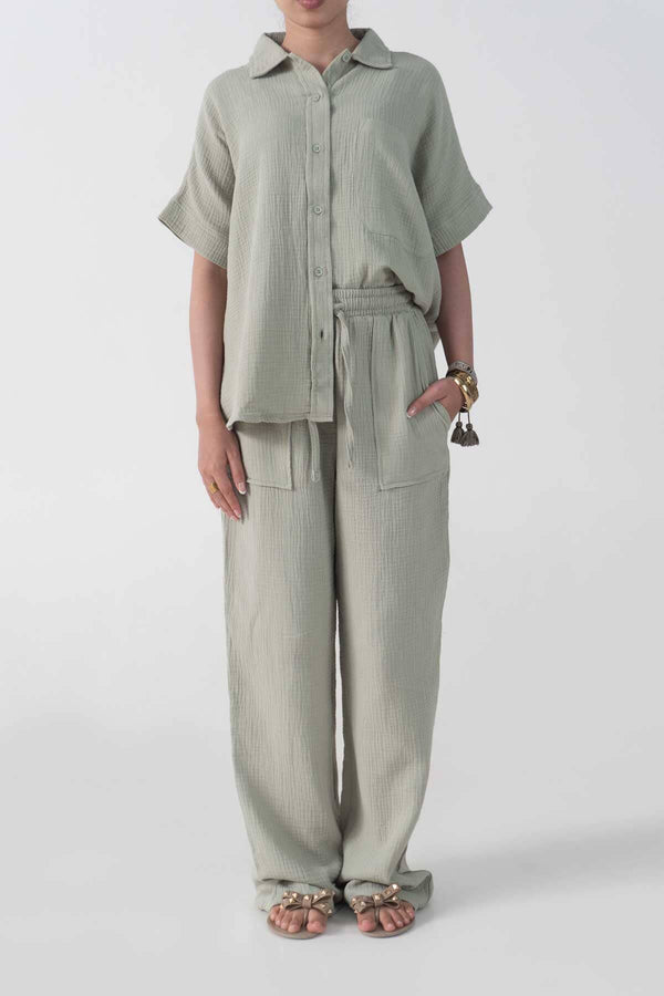 elo East West Women's Baggy Co-Ord Set Mint Green