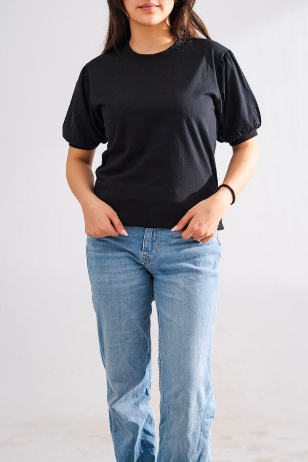 elo East West Women's Basic Knitted Top Black