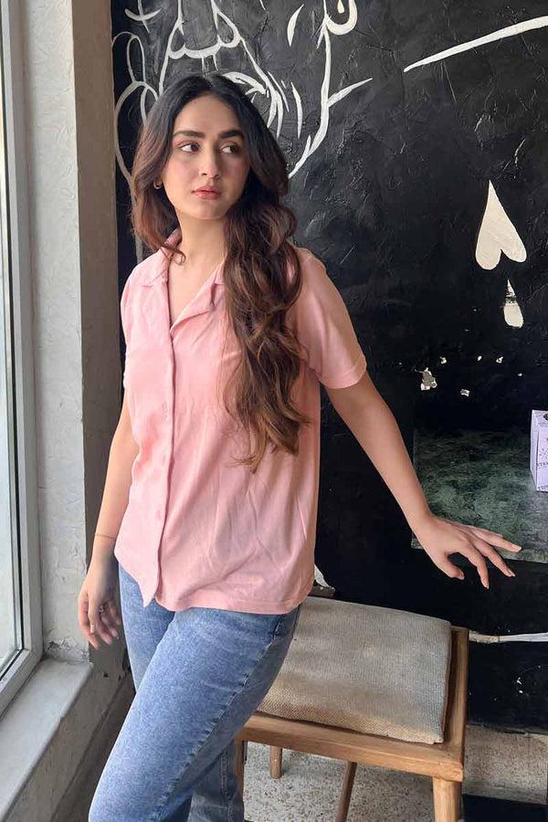 Elo East West Women's Camp Collar Shirt Lime