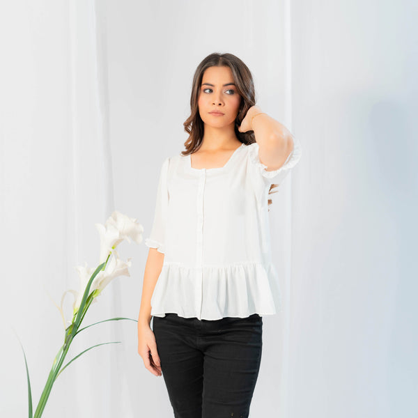 elo East West Women's Casual Top White