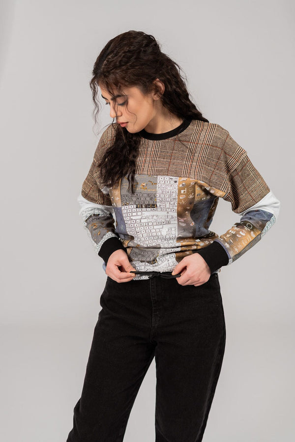 Elo East West Women's Contrast Panel Sweat Shirt