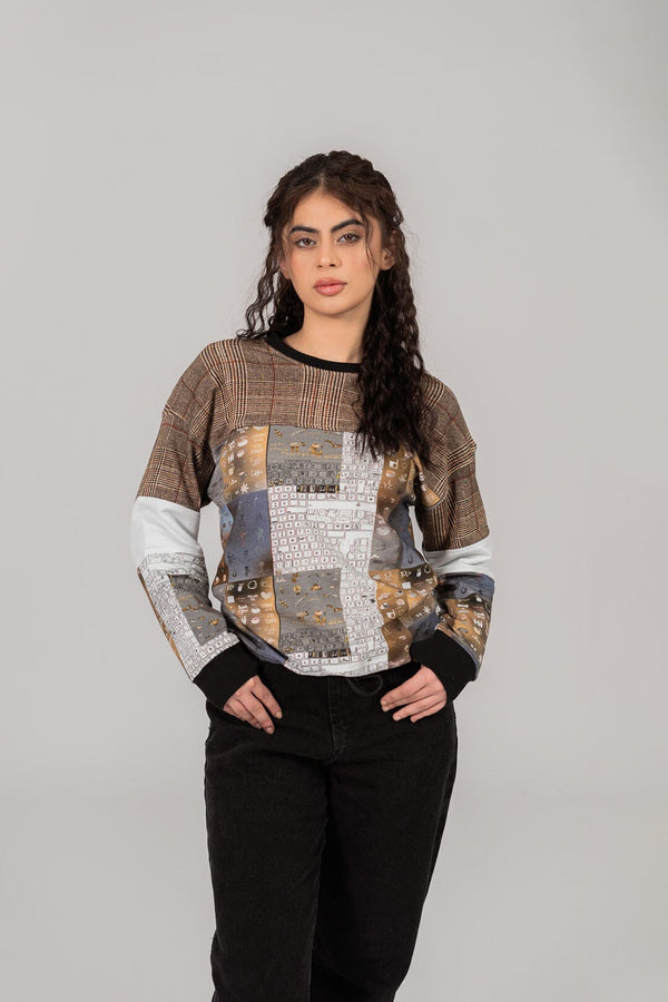 elo East West Women's Contrast Panel Sweat Shirt