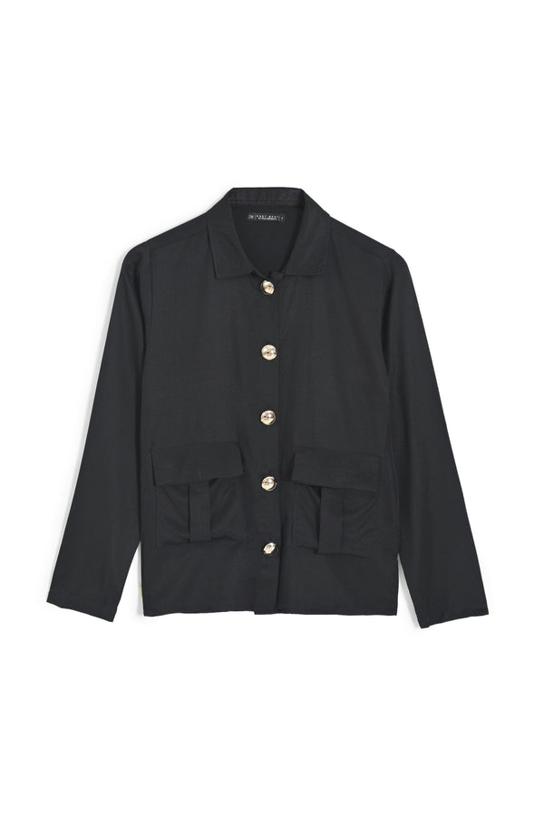 elo East West Women's Flap Pocket Shirt Black
