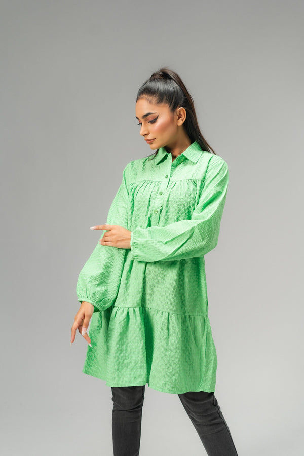 elo East West Women's Flared Long Top Green