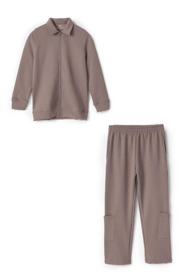 elo East West Women's Fleece Co-Ord Set Brown