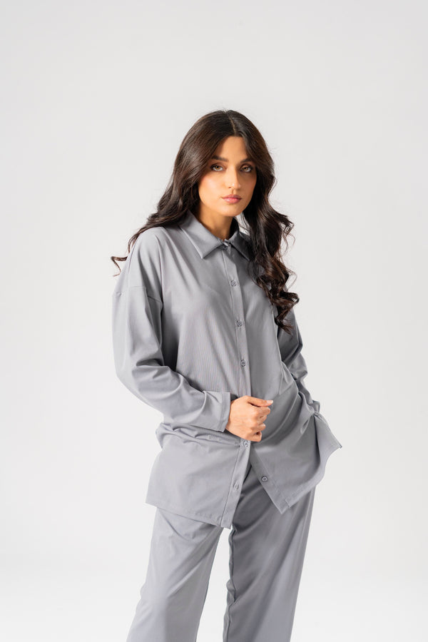 Elo East West Women's Knitted Shirt Grey