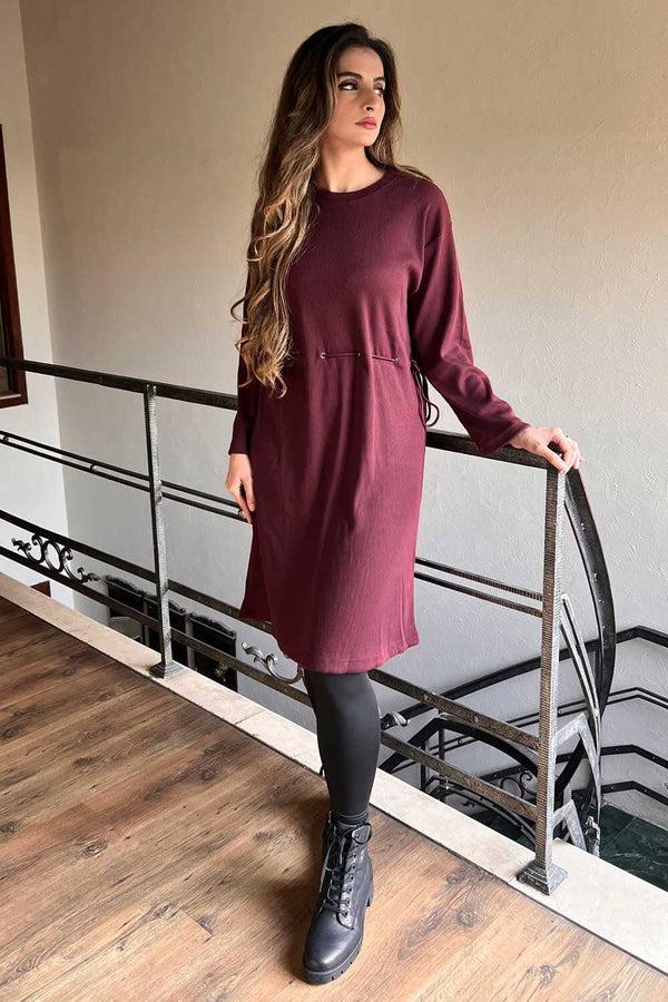 Elo East West Women's Maxi Shirt Burgundy