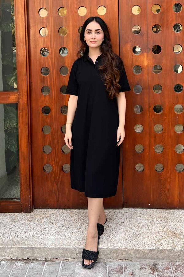 Elo East West Women's Midi Polo Dress Powder Pink