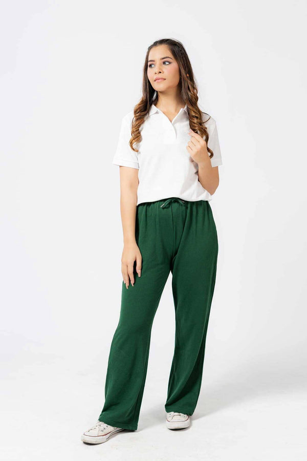 elo East West Women's Pique Trousers Bottle Green