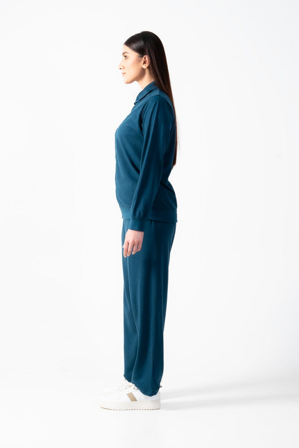 Elo East West Women's Pique Zipper Track Suit Pink