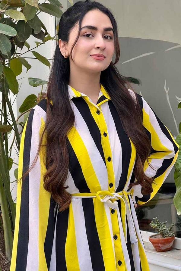 Elo East West Women's Printed Maxi Dress Yellow