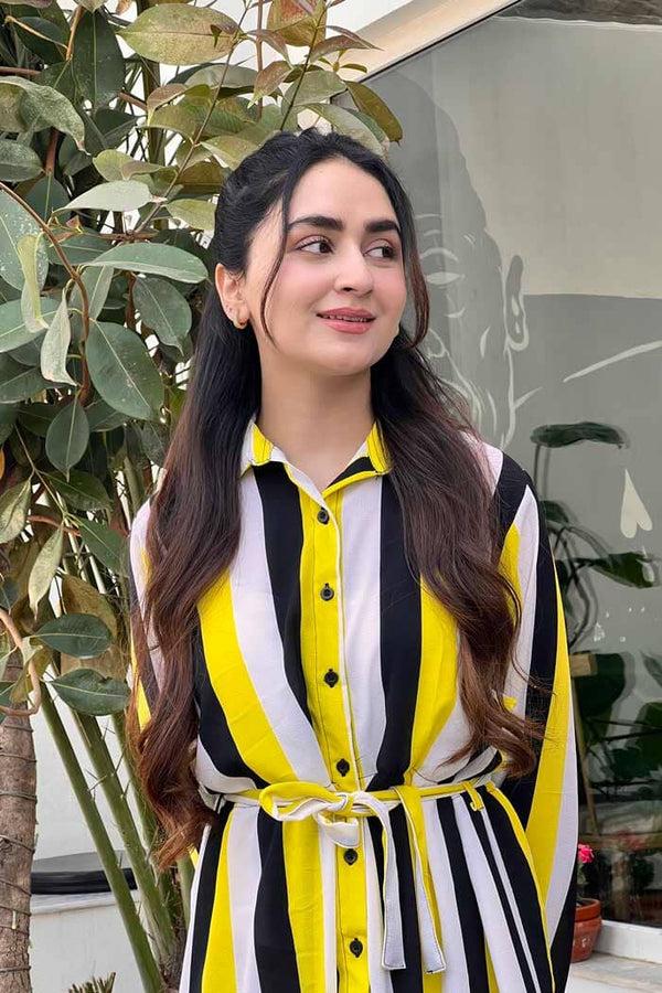 Elo East West Women's Printed Maxi Dress Yellow