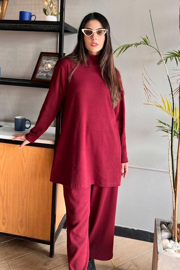 Elo East West Women's Rib Co-Ord Set Stealth Grey