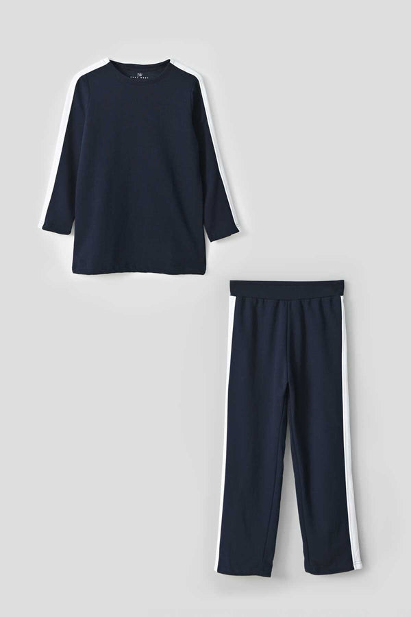 elo East West Women's Striped Co-Ord Set Navy