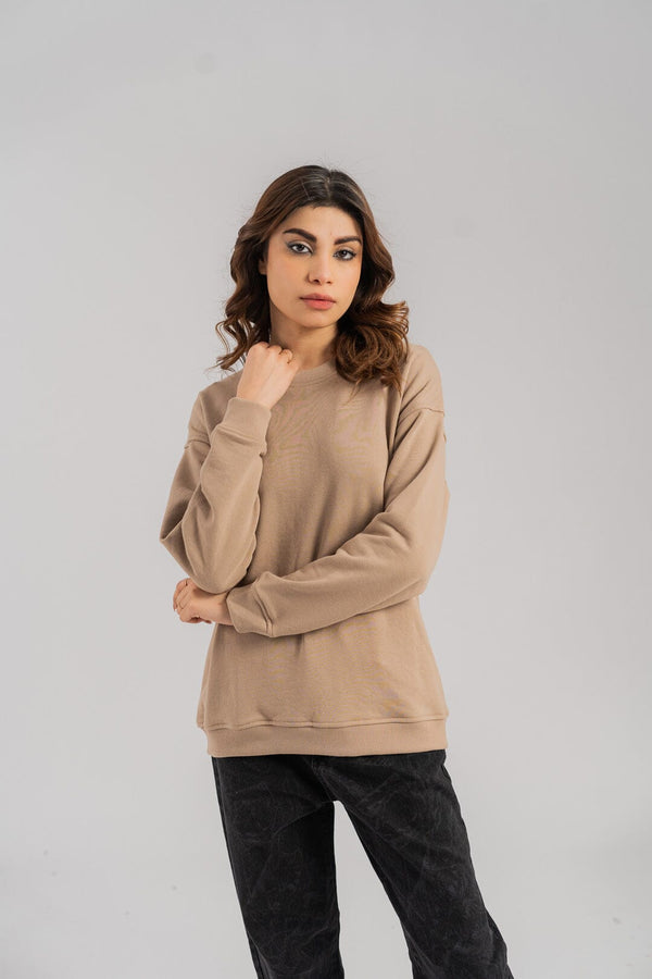 elo East West Women's Terry Sweat Shirt Camel
