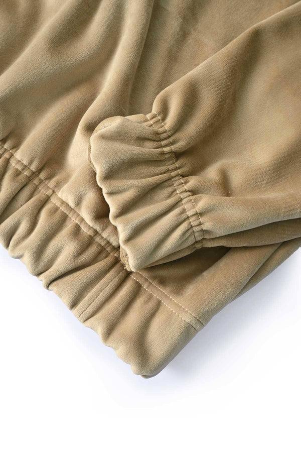 Elo East West Women's Velvet Quarter Zipper Black