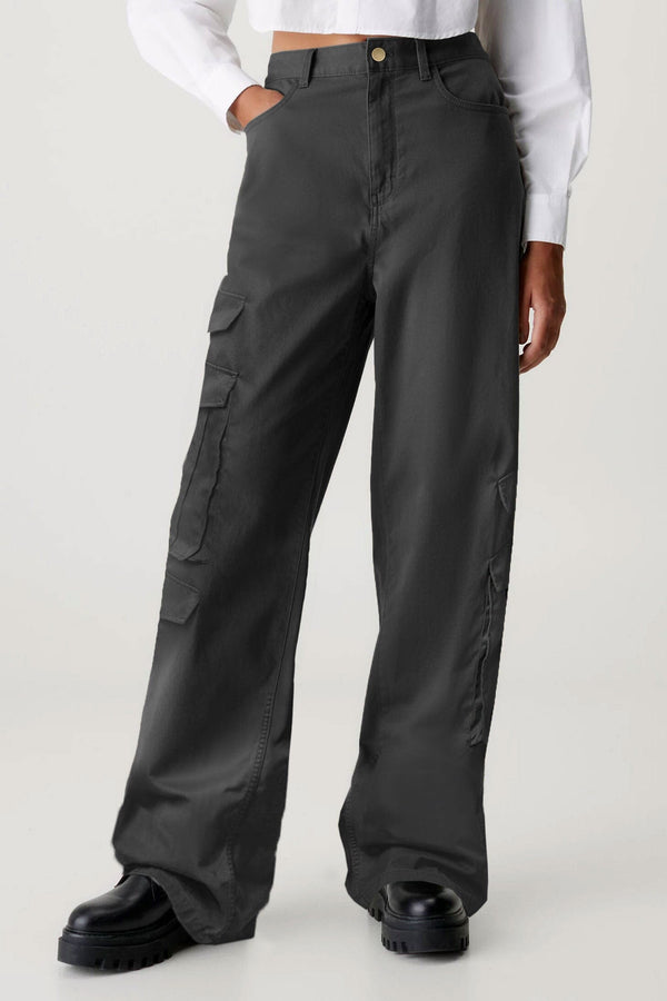 elo East West Women’s Wide Leg Cargo Pants Black