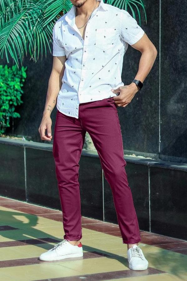 Elo Elite Edge Men's Slim Fit Chino Pants Magenta