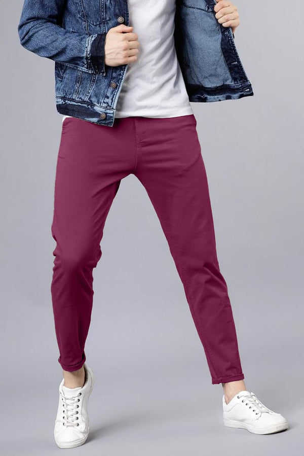 Elo Elite Edge Men's Slim Fit Chino Pants Magenta