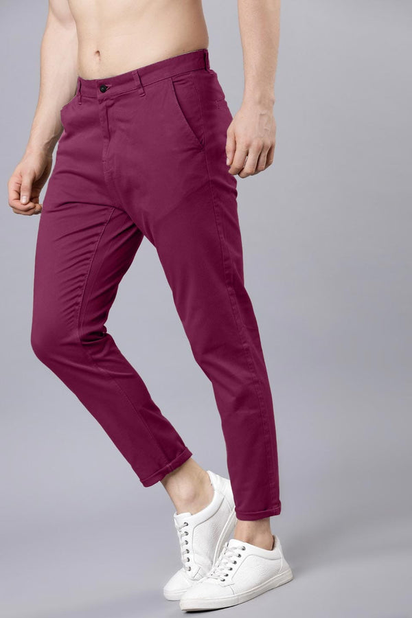 elo Elite Edge Men's Slim Fit Chino Pants Magenta