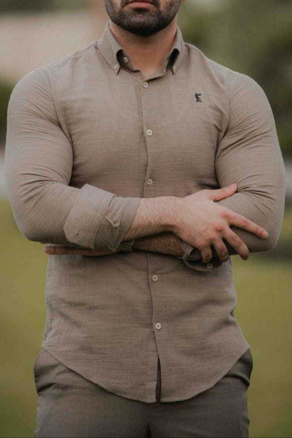 Elo Espada Men's Button Down Casual Shirt Green