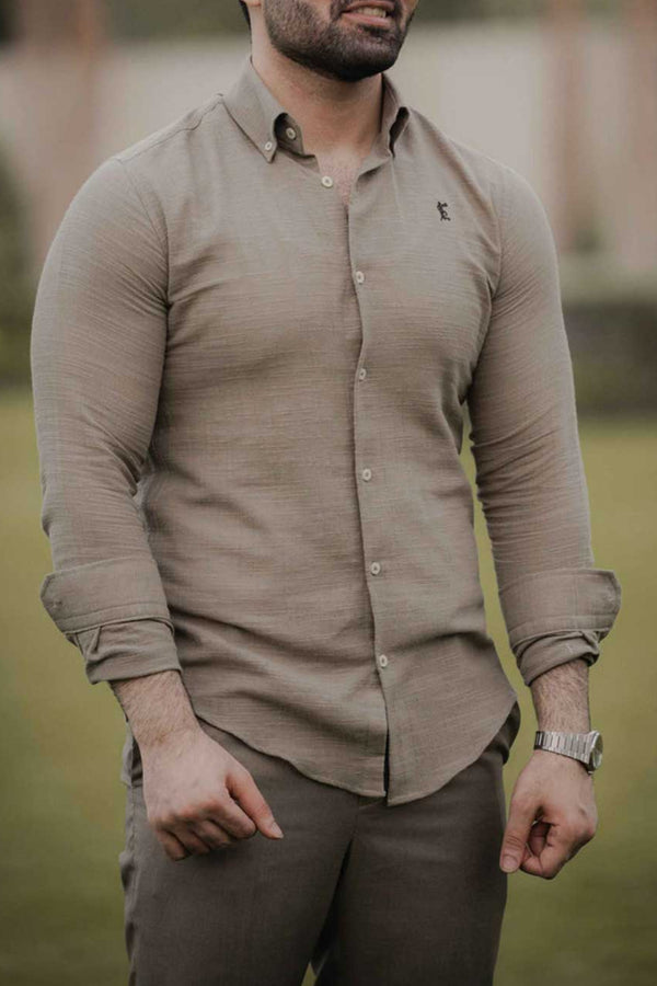 Elo Espada Men's Button Down Casual Shirt Green